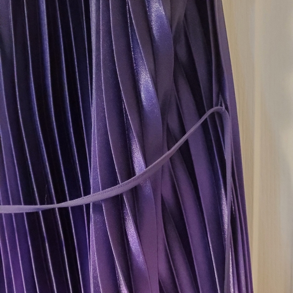 Tommy Hilfiger- Purple to Silver Ombre Pleated Maxi Dress (size 36) - Picture 9 of 17